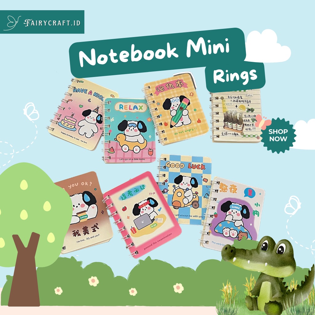 

FAIRYCRAFT.ID - CUTE NOTEBOOK BUKU | NOTEBOOK BINDER | MINI BINDER NOTEBOOK / BUKU NOTE MINI / BUKU TULIS / BUKU KECIL RING