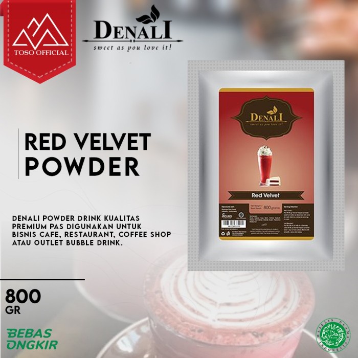 

[Bubuk Minuman Aneka Rasa] Denali Frappe Powder Flavoured Redvelvet Bubuk Minuman Red Velvet