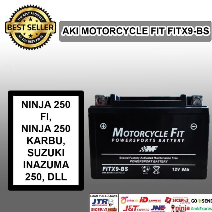 New Produk Aki Motor Ninja 250 Fi Mf Ytx9-Bs Gs Yuasa Motobatt Debezzz