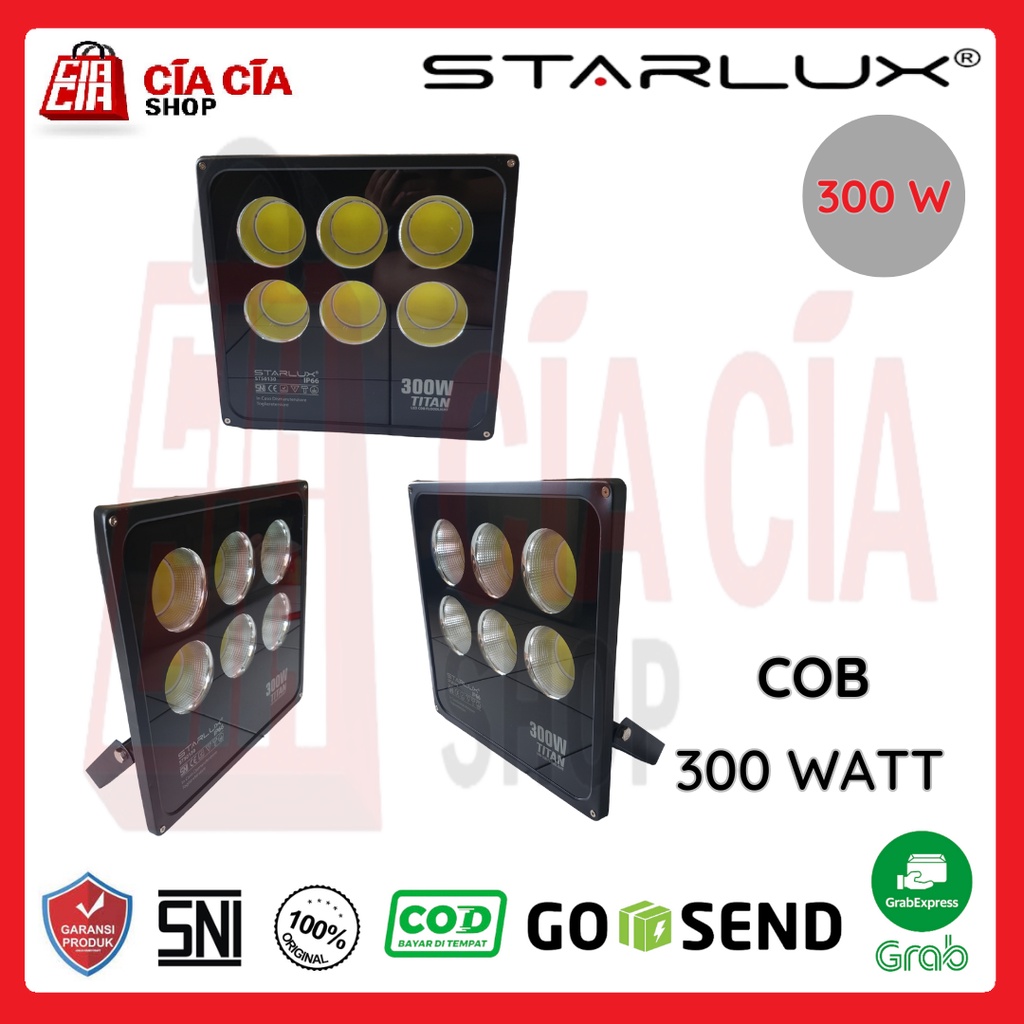 STARLUX Lampu Tembak Led COB 300W Floodlight COB 300 Watt Lampu Sorot COB 300 W