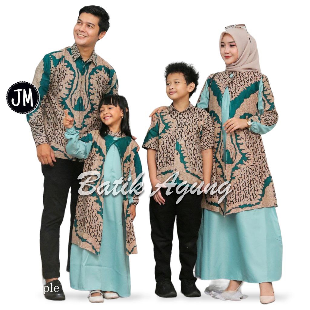 Baju Gamis Syar i Couple Sarimbit Cantik / Batik Couple Keluarga Ayah Ibu Anak Original Terbaru