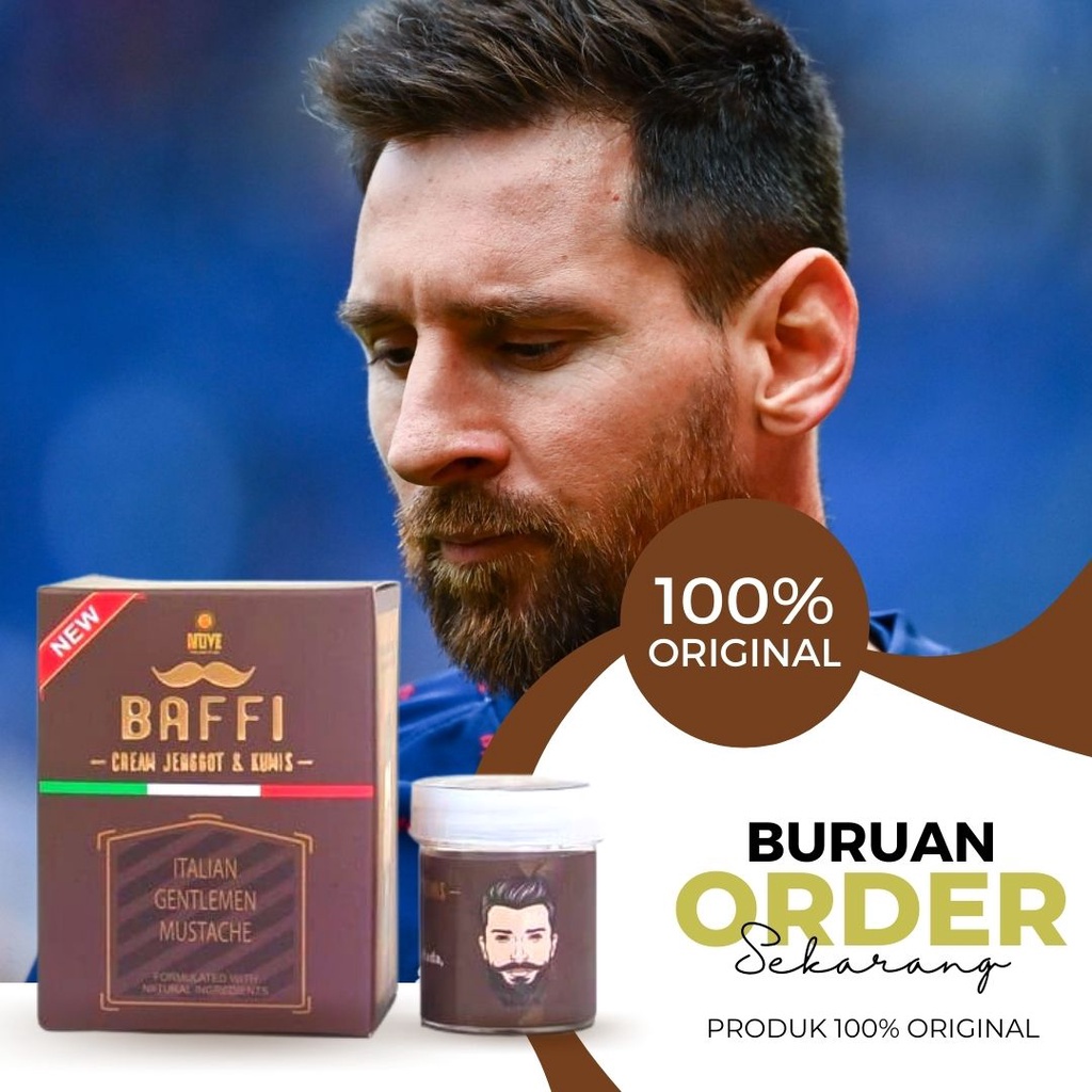 Baffi Cream Original Asli 100% Obat Penumbuh penumbuh jenggot brewok Pria Cepat Obat Penumbuh Kumis 
