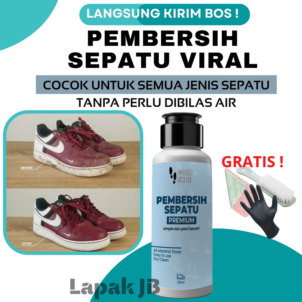 Pembersih Sepatu Putih tanpa air sneakers kulit bola canvas suede ampuh Ajaib anti bau abu berwarna 