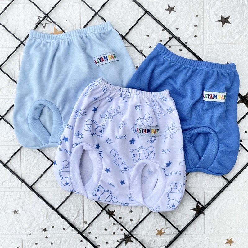 3 PCS Celana Pendek Celana Pop Celana Bayi Bawahan Bayi Celana newborn Hadiah Lahiran Bayi ASYAM BABY