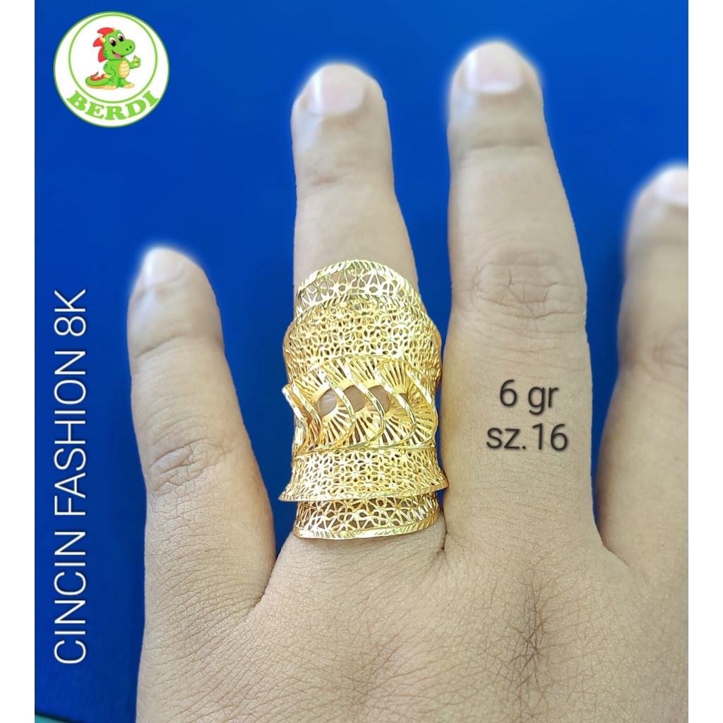 Cincin dubai fashion besar kadar 375 8k