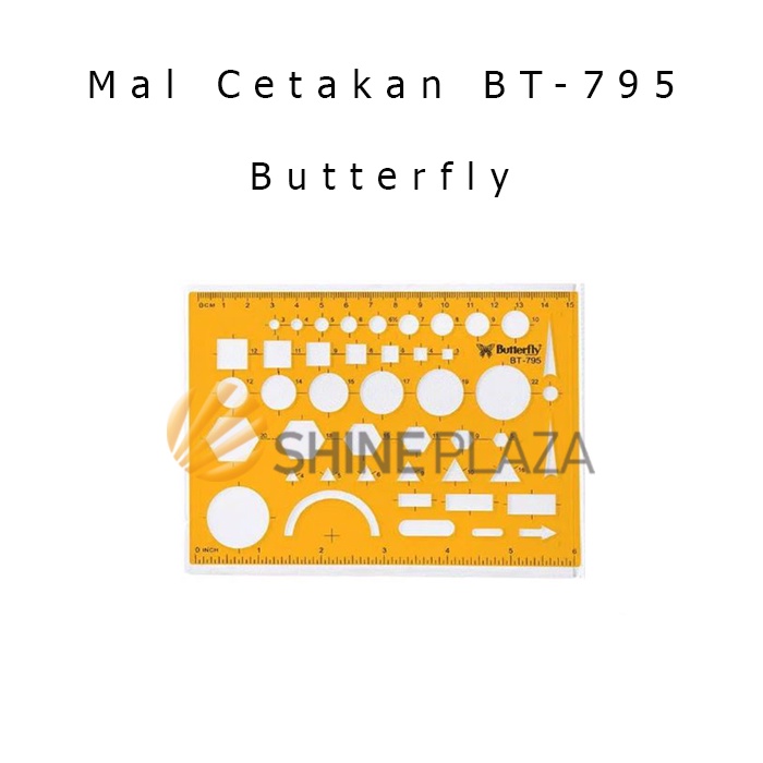 

Mal Cetakan Bentuk Butterfly BT-795 - Penggaris Teknik Template Mall Sablon