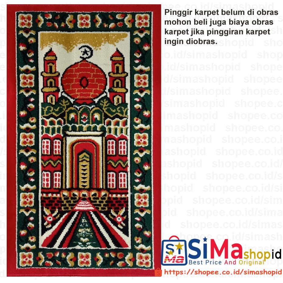 Karpet Sajadah Masjid Mushola Roll Medinah Medenna Madeena Mdgra 1 Sejadah atau 1 Meter