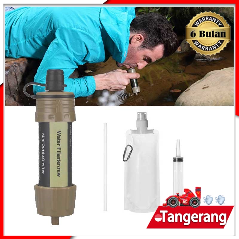 Portable Water Filter Straw Outdoor Sedotan Penyaring Air - Purifier Survival Emergency