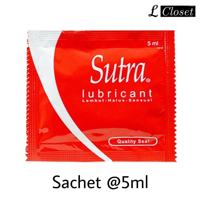 SUTRA LUBRICANT KEMASAN SACHET 5 ML - GEL PELICIN PELUMAS WATER BASED BAHAN BERKUALITAS !!