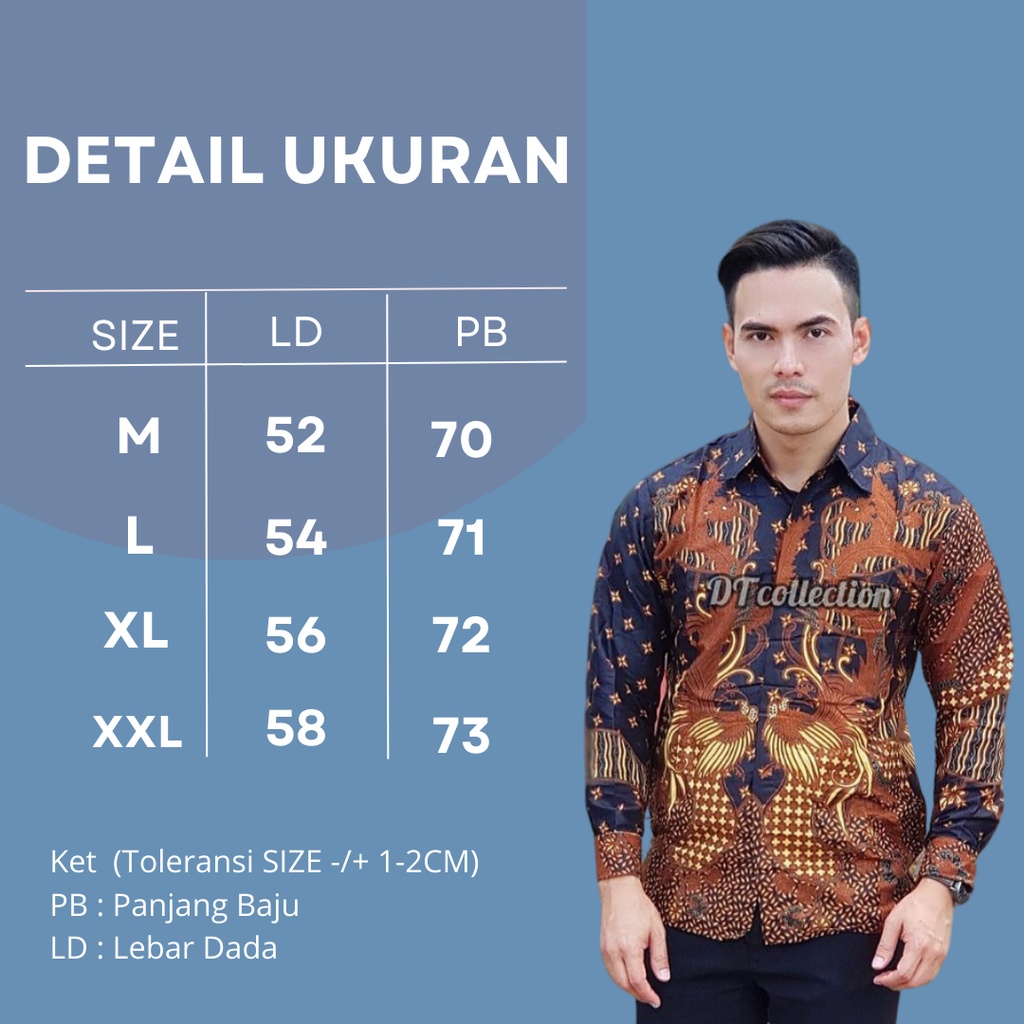 DT OLLSHOP - Kemeja Hem Cowok / Baju Seragam Kerja Pria Lengan Panjang