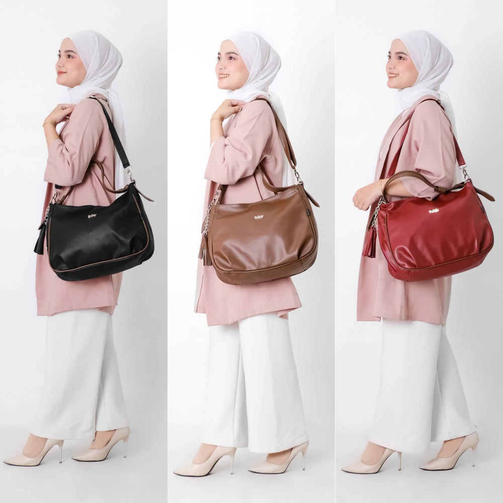 Tas Wanita Hand Bag Inficlo Original Tas Selempang Bahu Slempang 2in1 Size Besar Warna Hitam Coklat Merah Maroon