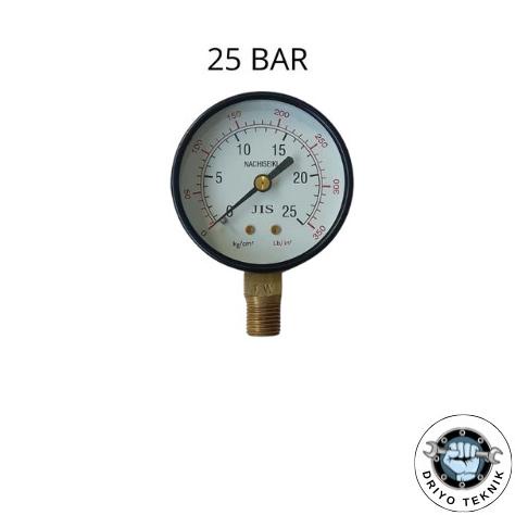 >*>*>*>*] NACHISEIKI PRESSURE GAUGE 25 BAR / MANOMETER / PENGUKUR TEKANAN UDARA