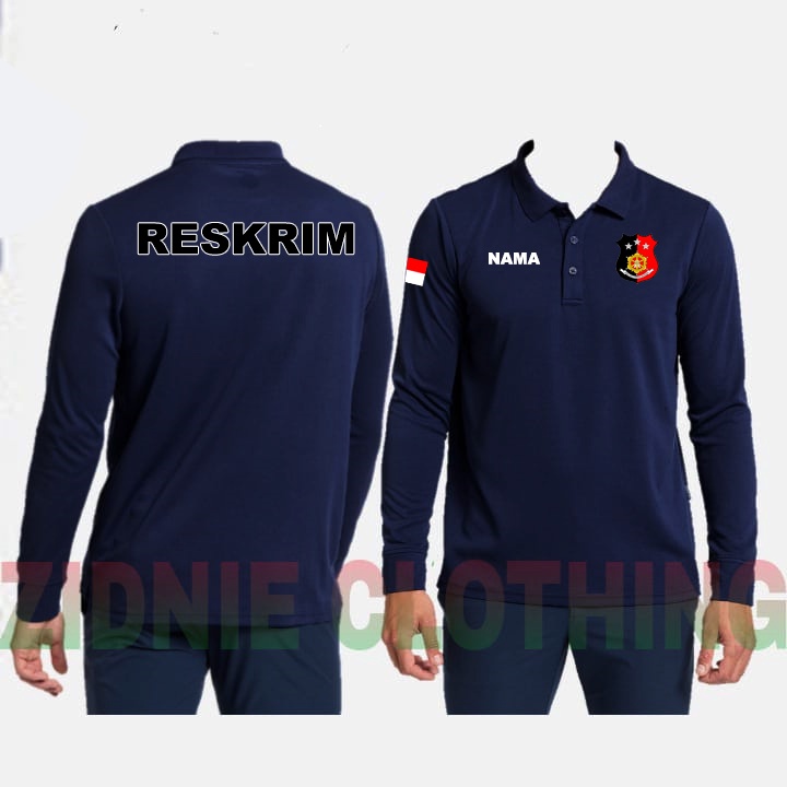 KAOS POLO SHIRT POLISI RESKRIM LENGAN PANJANG