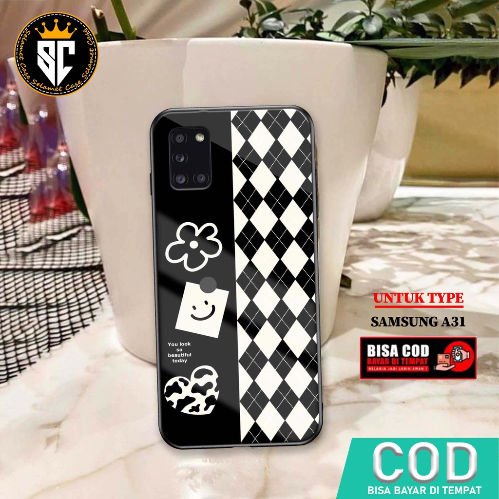 Case Samsung A31 Casing Samsung A31 Selamet Case [STR] Softcase Glass - Hardcase Glossy - Case Gloss