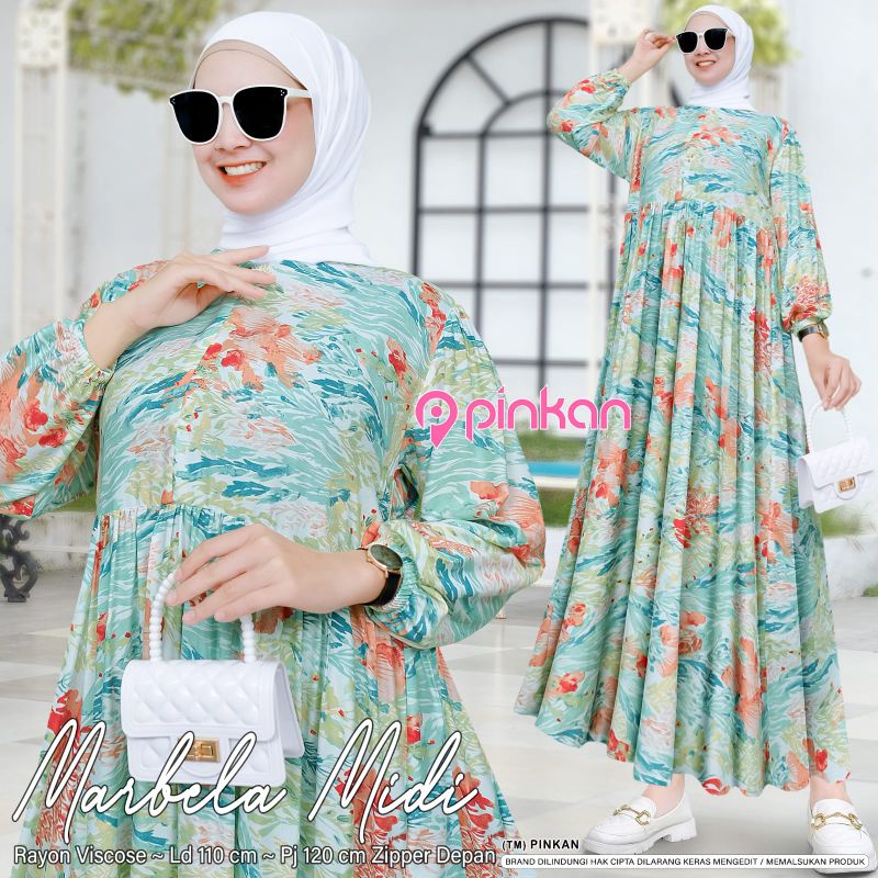 ( RESTOK ) DRESS ASMARA MIDI // MARBELA MIDI BUSUI ORI BY PINKAN