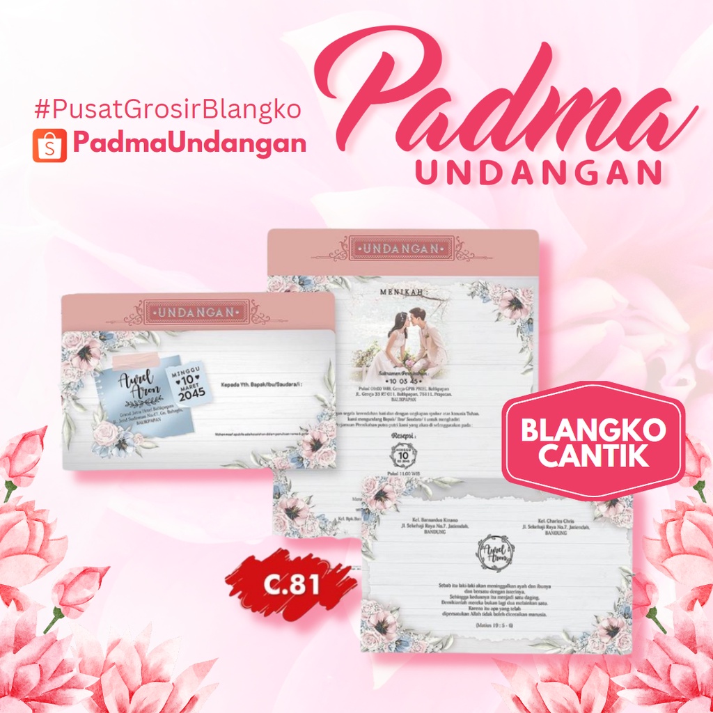Blangko Undangan Cantik 81 | PadmaUndangan
