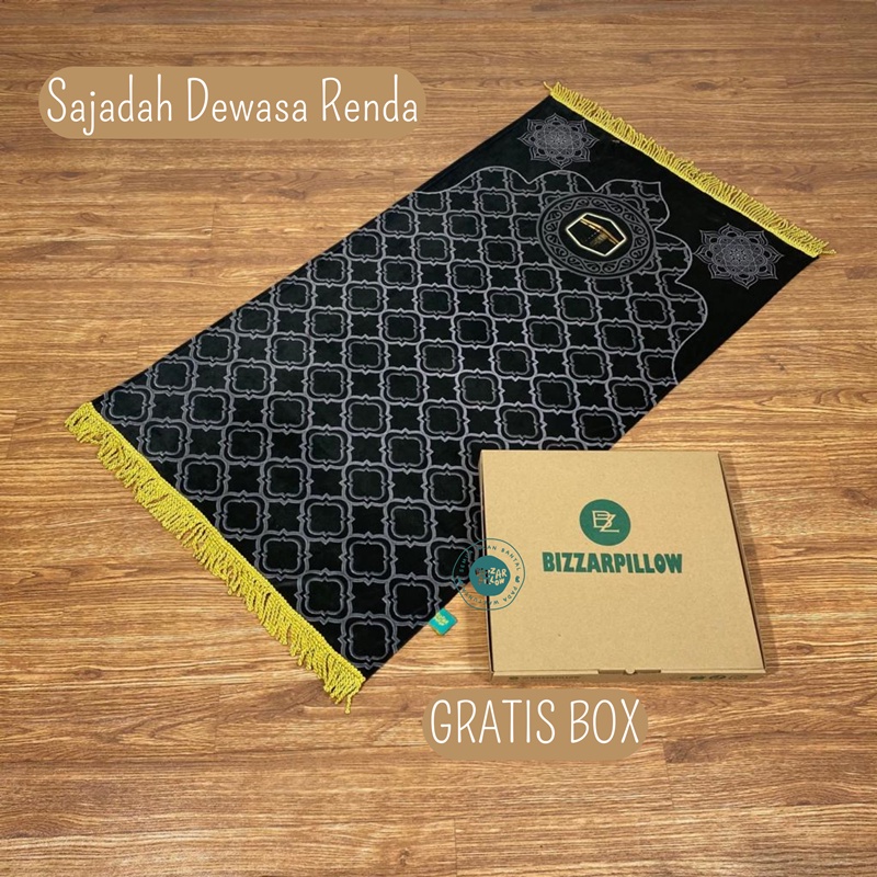 Bizzarpillow Sajadah Dewasa Renda 110 x 60cm GRATIS BOX / Souvenir / Hadiah BZ350