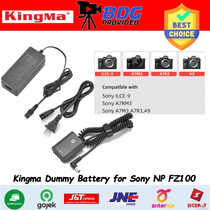 Kingma Dummy Battery For Sony NP-FZ100 Batre Dummy Sony FZ100