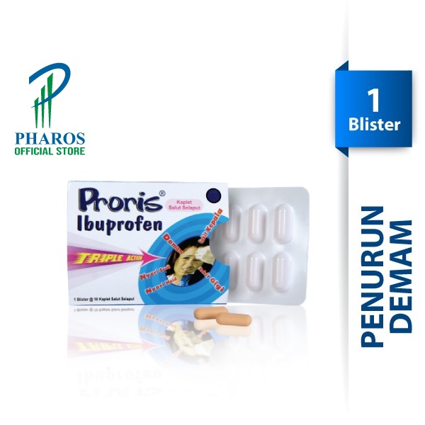 Proris Kaplet Ibuprofen Triple Action/Obat Sakit Kepala/Obat Demam/Pereda Nyeri