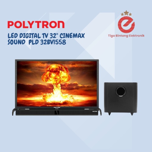 DIGITAL LED TV Polytron 32BV1558 Speaker Soundbar Subwoofer