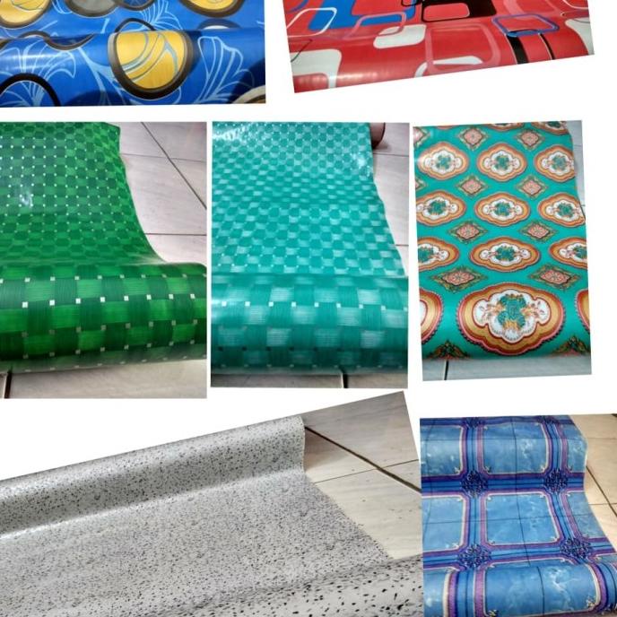 karpet meteran / taplak meja plastik meteran motif |gat