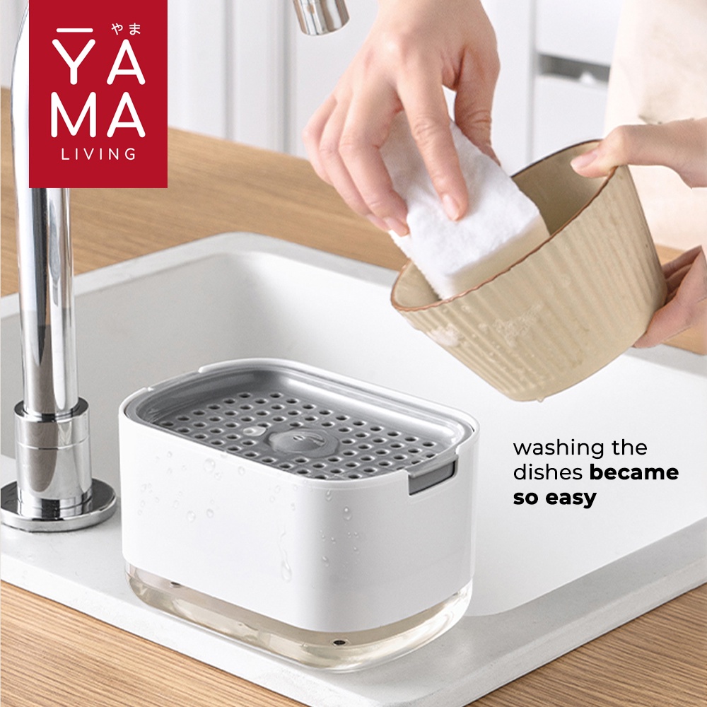 YAMA HARUKA Pump Soap Dispenser Tempat Sponge Sabun Cuci Piring