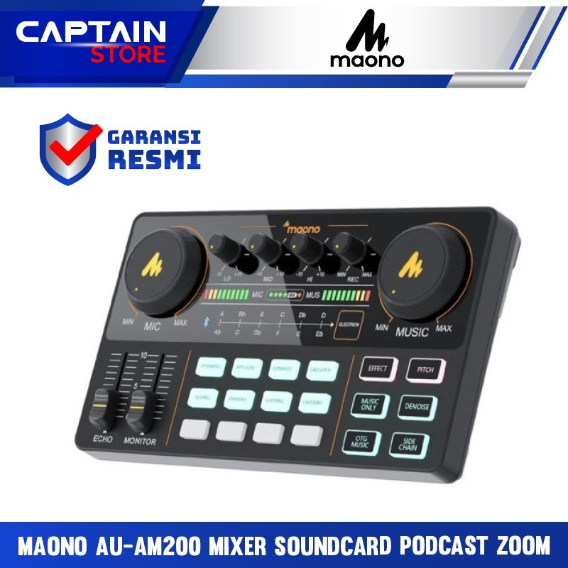 Maono AU-AM200 Mixer Soundcard Podcast Zoom
