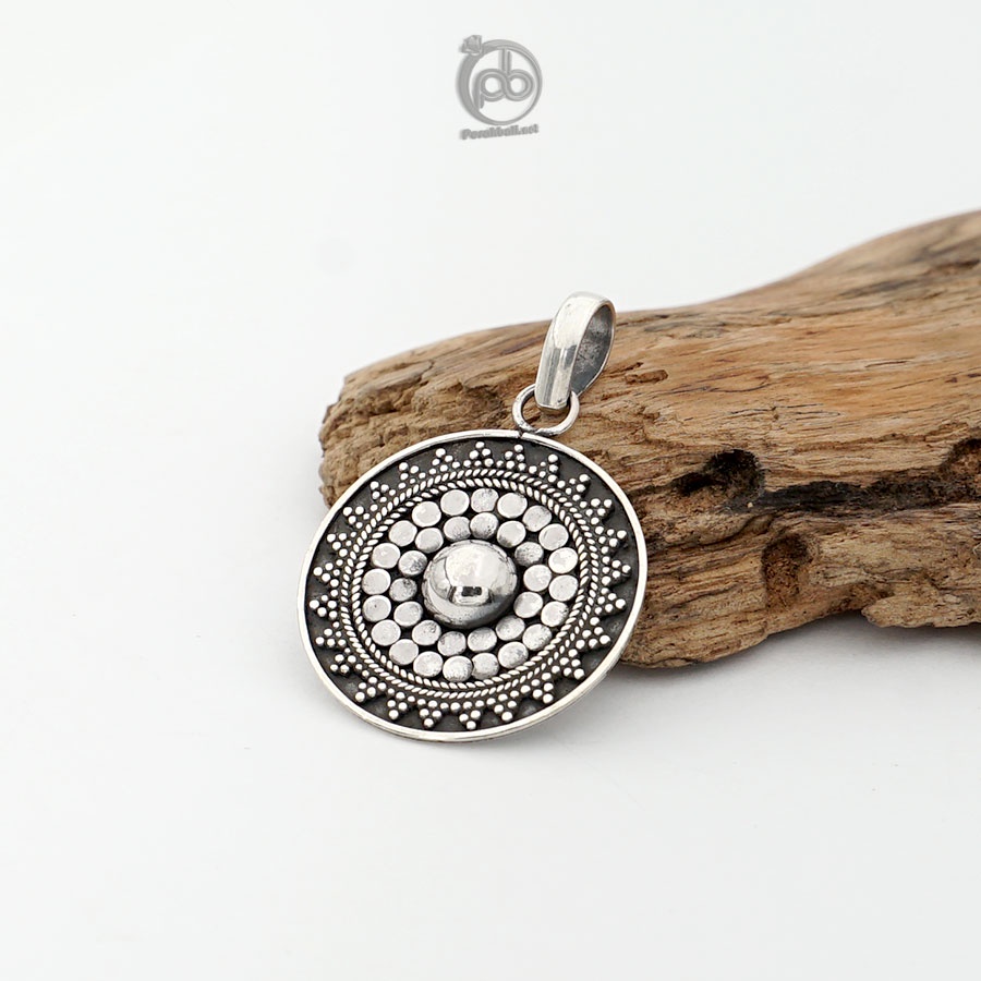 Liontin Wanita Perak 925 Motif Gong Bali