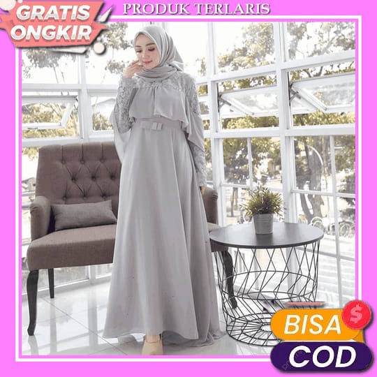 Gamis Terbaru Lebaran 2023 Fashion Muslim Baju Wanita Model Baru Pakaian Perempuan Dewasa Viral Keki