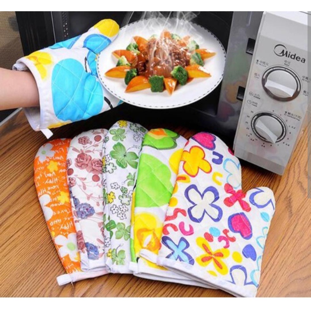 sarung tangan oven microwave masak dapur anti panas kitchen set gloves