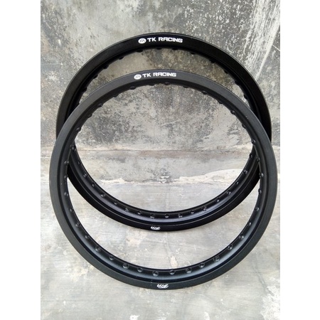 PART velg TK JAPAN TK RACING EXCEL HITAM KULIT JERUK DOFF uk 160 185 ring 17 bekas pakai mulus