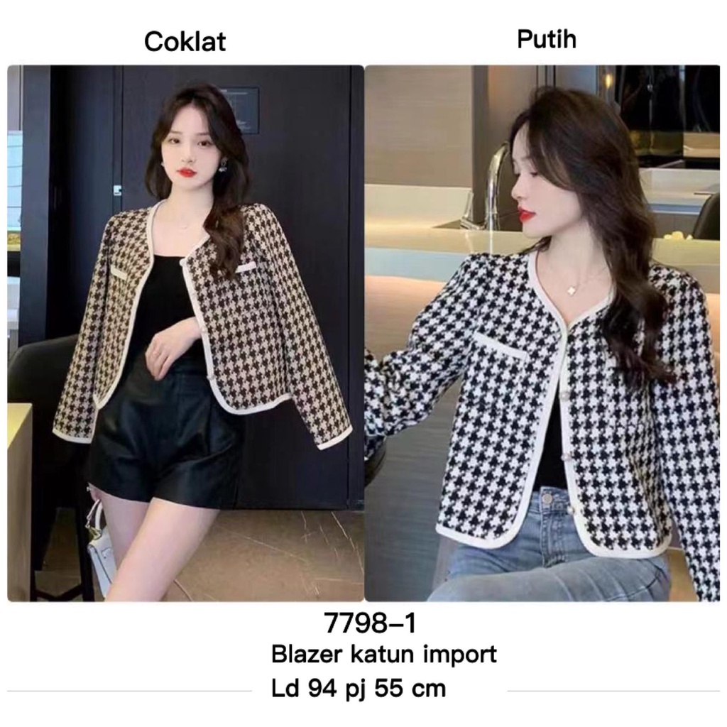 BLAZER WANITA KATUN TEBEL 7798-1 MV_IMPORT