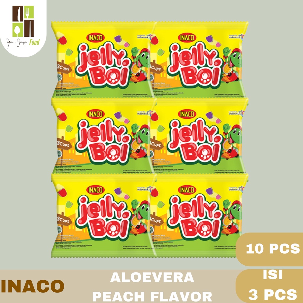 Inaco Jelly Boi /Jeli / Agar/ Puding Isi 3 Pcs/ Cup 10PCS