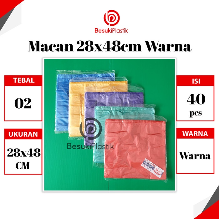 &<&<&<&] Kantong Kresek Macan 28x48x02 WARNA / Kantong Plastik Kresek 28cm