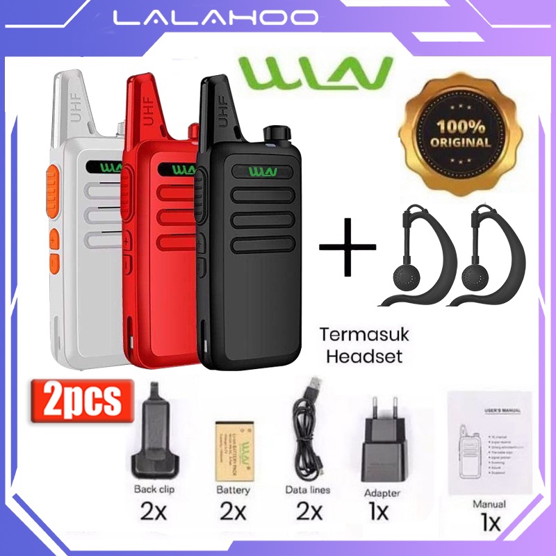 FreeOngkir (COD) (COD)HT Walkie Talkie 2 Unit HT WLN UHF TwoWay WLN KD-C1 CI Handy Talky Mini Walkie