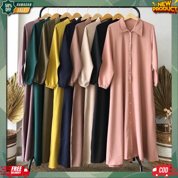 Atasan Syarii Drees Cewek Syar'I Pesta Kondangan Cwe Gamis Wanita Deress Simple Muslimah Busui Gaun 