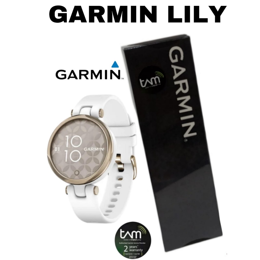 Garmin Lily Multisport SmartWatch Jam Lari Sport Edition - CREAM GOLD