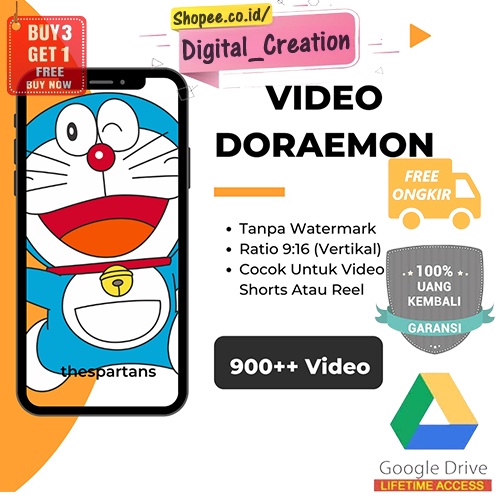 Video Konten Doraemon Siap Upload 900++