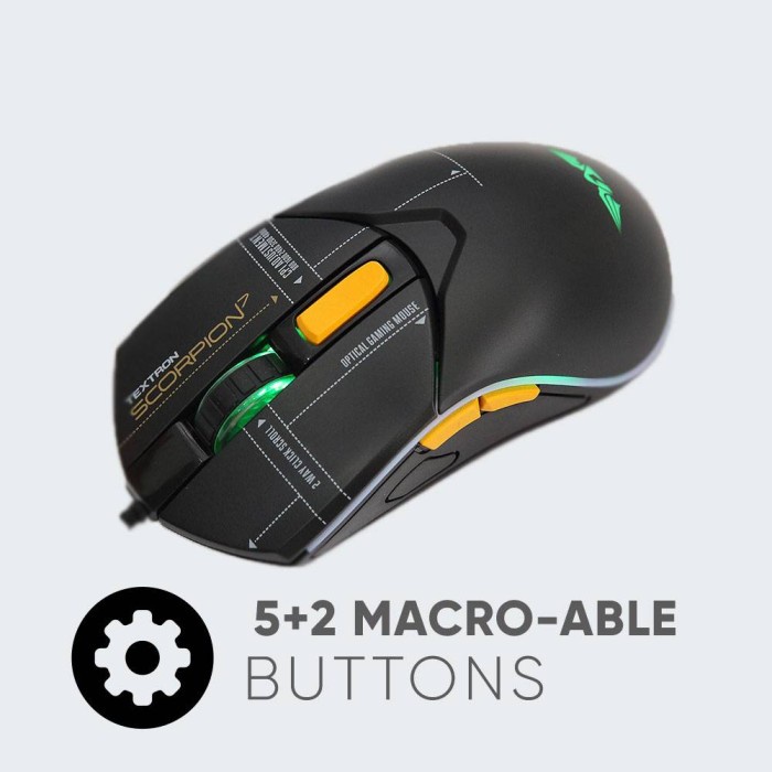 Armaggeddon Mouse Gaming Scorpion 7 4800 CPI - Garansi 2 Tahun