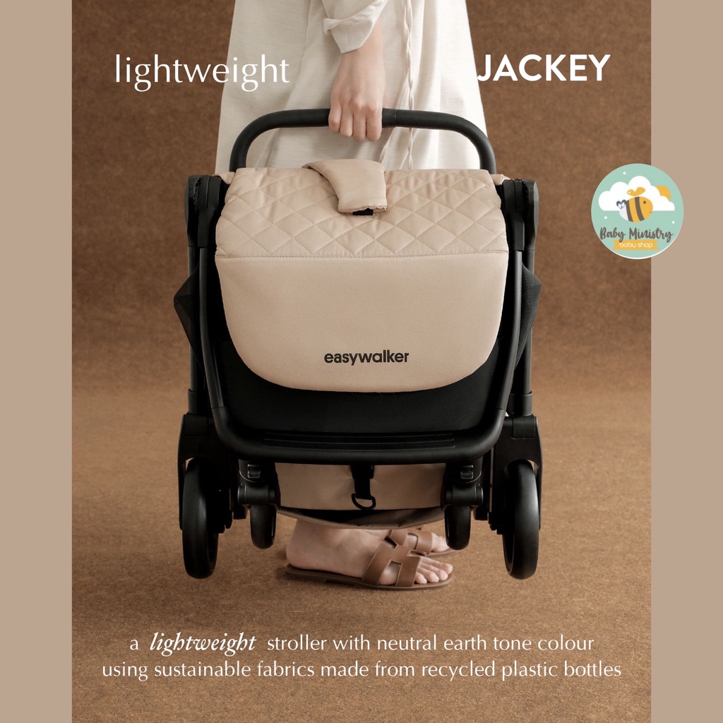 Easywalker JACKEY (Cabin Size) Sand Taupe / AUTOFOLD Stroller bayi 2 arah (REVERSIBLE)/ Compact / ringkes dilipat / travelling / kereta dorong bayi/ compact/ standing / earth tone / official retails / dengan jendela bayi /terlaris /best seller/easy walker