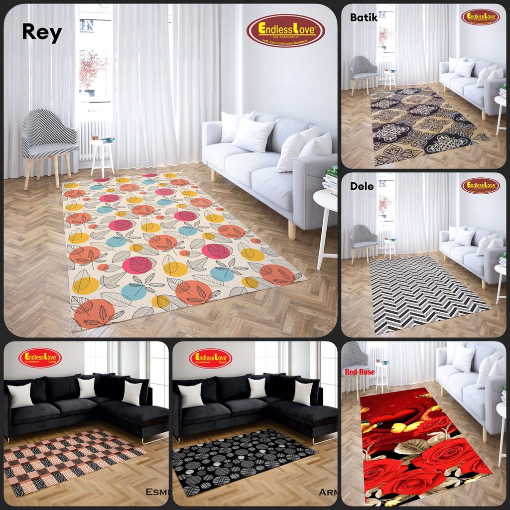 Karpet Busa Endless Love Ukuran 150 x 190 tebal 2cm