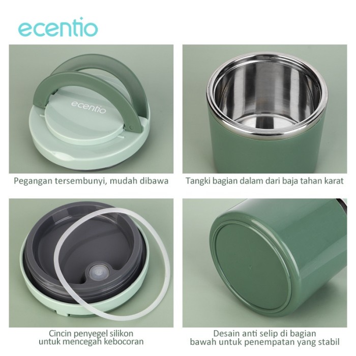 Terlaris Ecentio 500630 Termos Makanan Bekal Sup Stainless Tahan Panas Cangkir