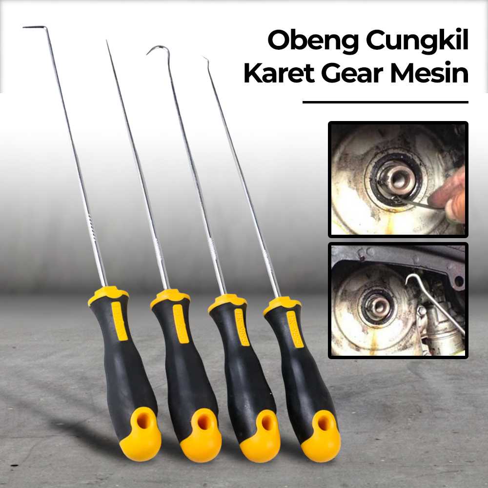 JTL Obeng Cungkil Pelepas Seal Roller Karet Gear Mesin 4 PCS - XJ149