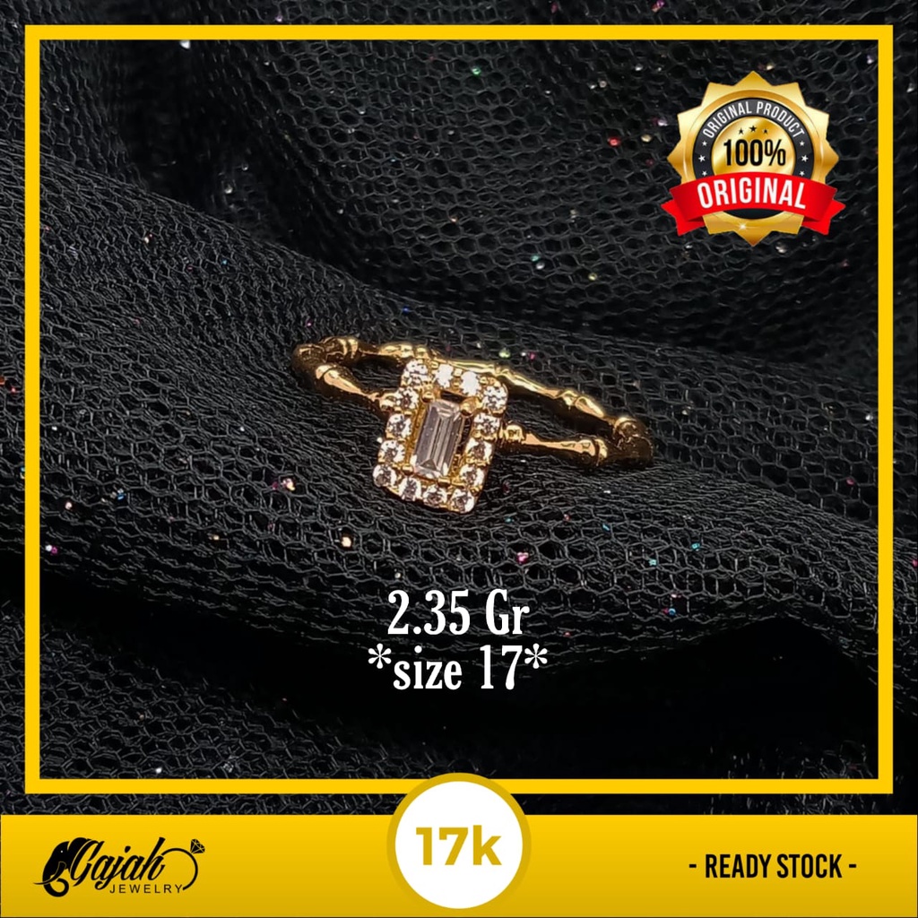 Cincin emas 17K - 2.35 Gr Kadar 750 - 4545