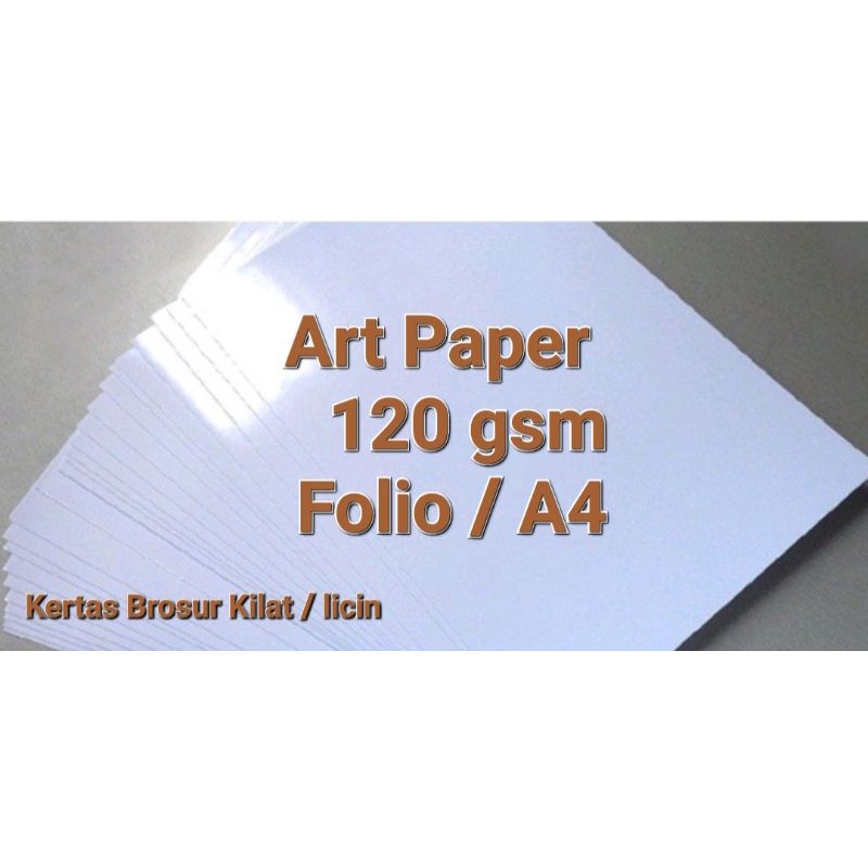 

Kertas Brosur Kilat / Art Paper 120gr Folio / A4 ( 1 paket isi 100 lembar )