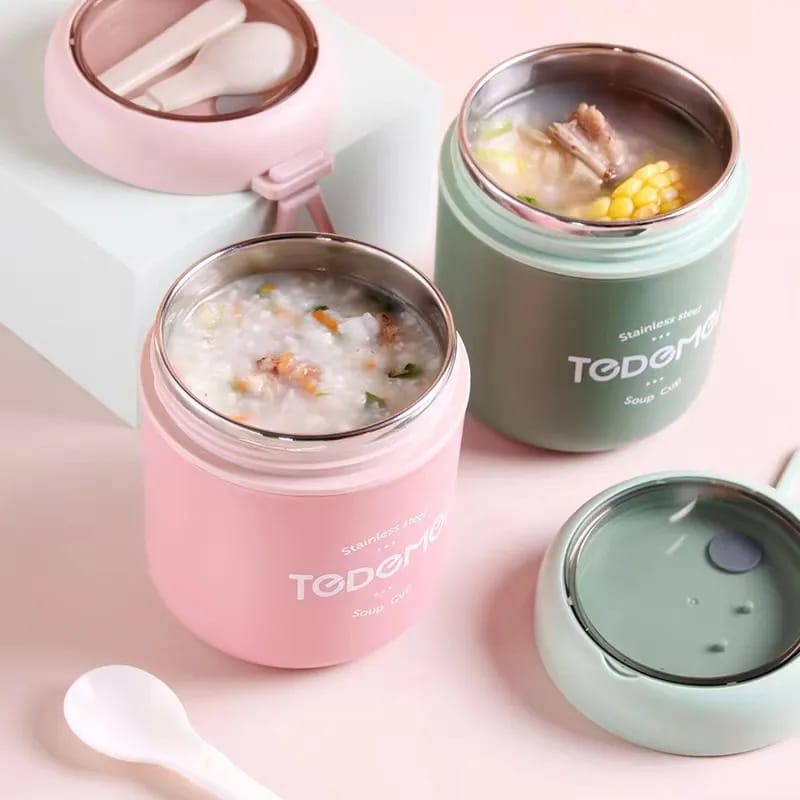 Lunch Box Exclusive Tedemei Soup Cup plastik 530ML Import