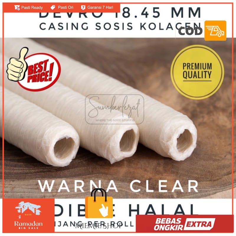 

1845 mm CLEAR - CASING KULIT SELONGSONG SOSIS KOLAGEN COLLAGEN HALAL