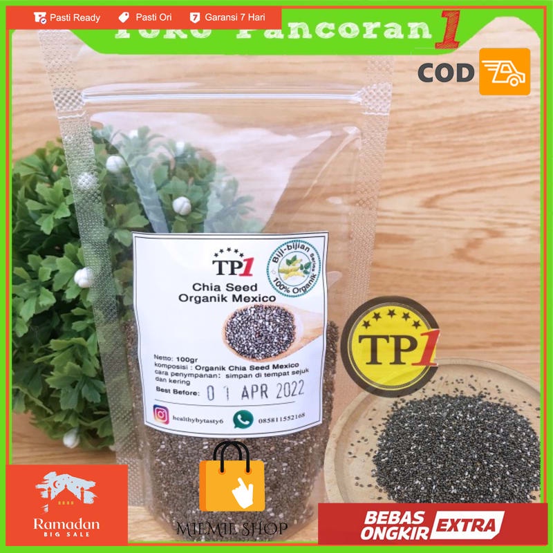 

Chia Seed /Organic Black Chia Seed 100gr / Chiaseed Hitam Organik PREM