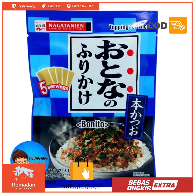 

Nagatanien Otona no Furikake Bonito Salmon Wasabi / Abon Tabur Jepang - BONITO