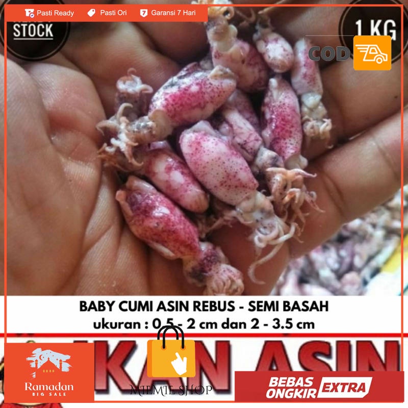 

BABY CUMI ASIN BASAH 1 kg - 2 - 3.5 cm